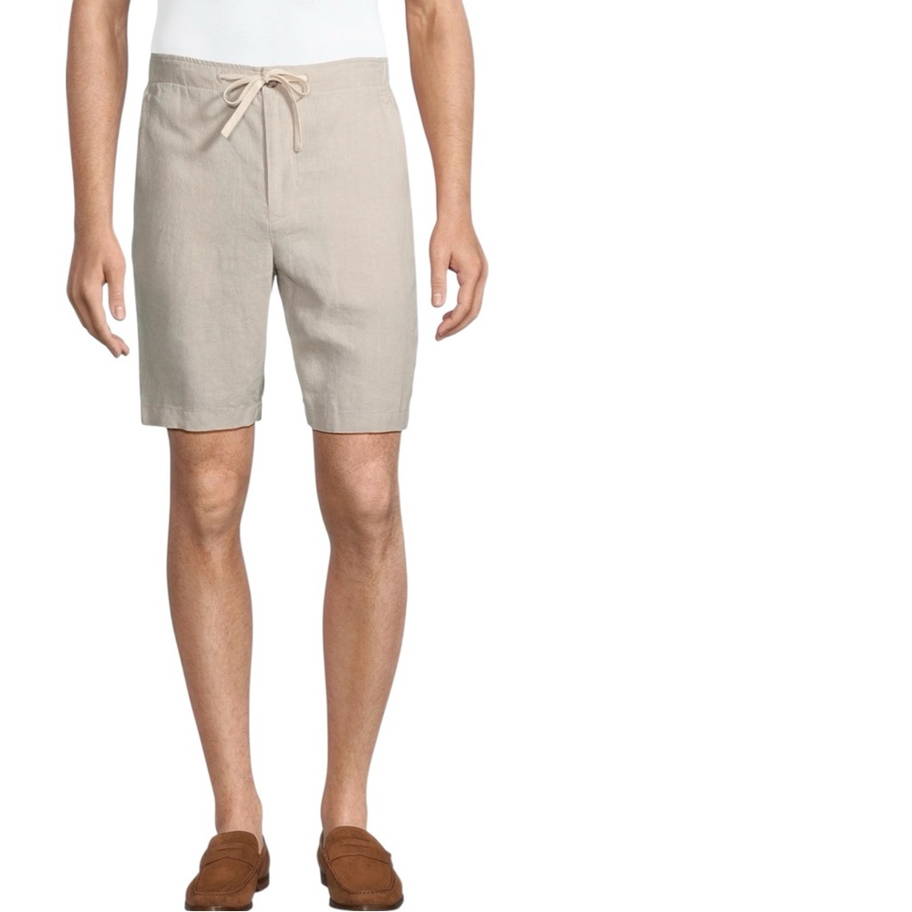 Vince Men’s 100% Hemp Lightweight Shorts XL Beige Drawstring Style#M5156-2629